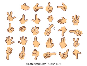 Cartoon colored hands