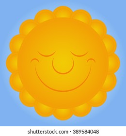 Cartoon Colored Sun Background
