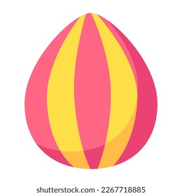 Cartoon colorful easter eggs icon.