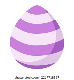 Cartoon colorful easter eggs icon.