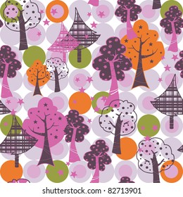 cartoon colorful forest