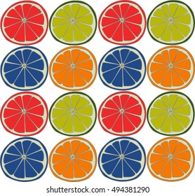 Cartoon colorful lime background, nice fresh pattern. Vector illustration.