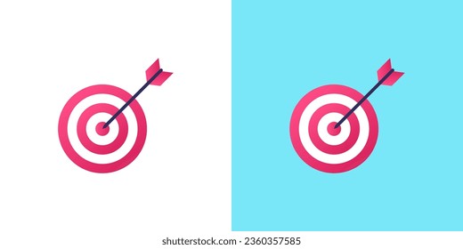 cartoon colorful target aim icon vector