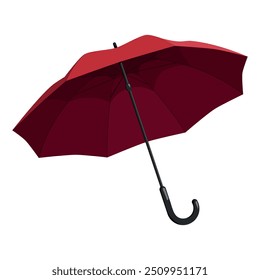 Cartoon colorful umbrella. Seasonal safety hand drawn stylish rainy weather symbol. Vector illustration