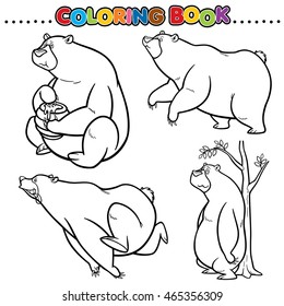 Cartoon Coloring Book - Bear