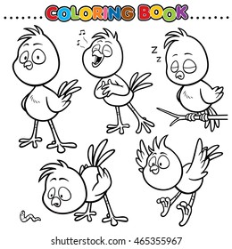 Cartoon Coloring Book - Bird