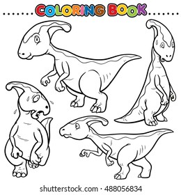 Cartoon Coloring Book - Dinosaurs Character 