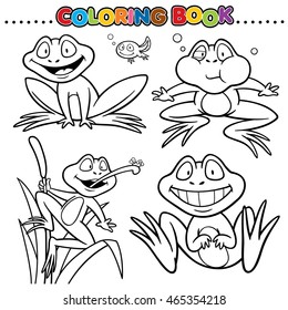 Cartoon Coloring Book - Frog