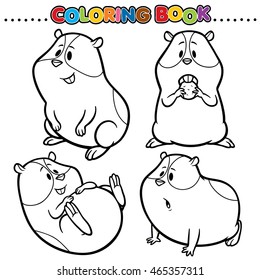 Cartoon Coloring Book - Hamster