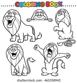 Cartoon Coloring Book - Lion
