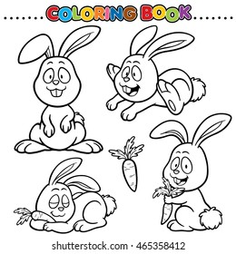 Cartoon Coloring Book - Rabbit