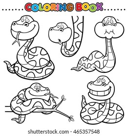 Cartoon Coloring Book - Snake