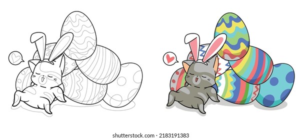 Cartoon coloring page for kid