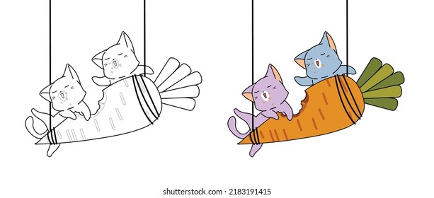 Cartoon coloring page for kid