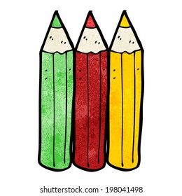 cartoon coloring pencils