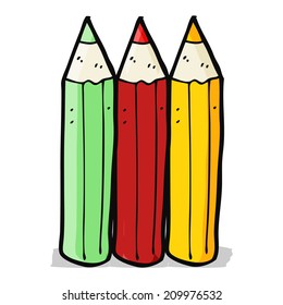 cartoon coloring pencils