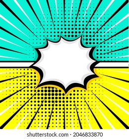 Fondo del cómic de dibujos animados. Lucha contra. Afiche de la competencia con libros de historietas. Estilo retro pop Art. Ilustración vectorial.