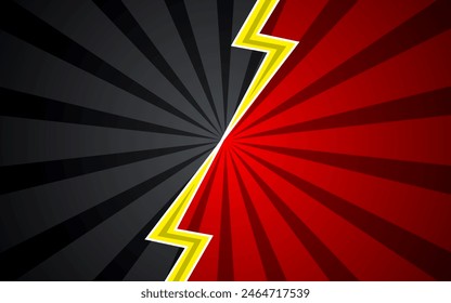 Cartoon comic background fight versus comic book colorful competition poster with halftone elements. vector illustration eps 10.