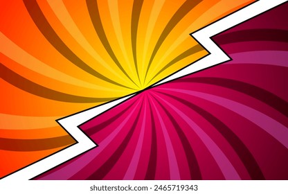 Cartoon comic background fight versus comic book colorful competition poster with halftone elements. vector illustration eps 10.
