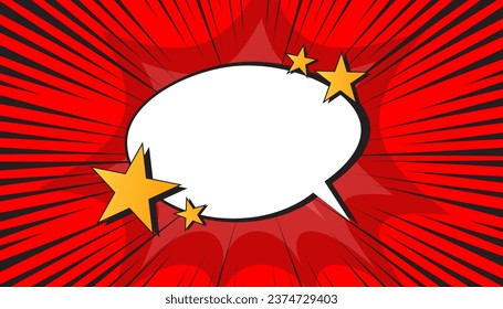 Cartoon comic background, Pop art red comics book cartoon. comic background with dot pattern halftone abstract. Vector halftone illustration. Vintage backdrop for comic superhero text, speech bubble, 