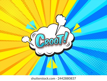 Cartoon comic background. Speech bubble. Comic book colorful poster with halftone elements. Retro Pop Art Style. Vector illustration.