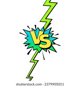 Fondo del cómic de dibujos animados. Vs, lucha contra. Los comics son un colorido afiche de la competencia con elementos de medio tono. Estilo retro pop Art. Ilustración del vector