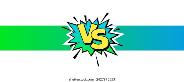 Cartoon comic background. Vs, fight versus. Comics book colorful competition poster with halftone elements. Retro Pop Art style. Vector illustration