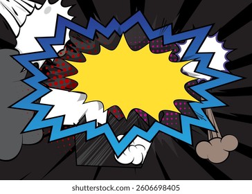 Cartoon, comic book background. Retro vector comics pop art design.