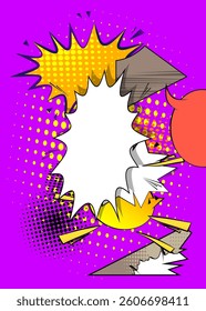 Cartoon, comic book background. Retro vector comics pop art design.