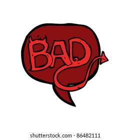 cartoon comic book "bad' sign
