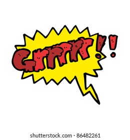 cartoon comic book growl