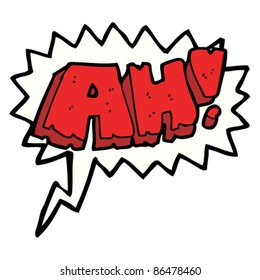 historieta de caricatura gritando "¡AH!"