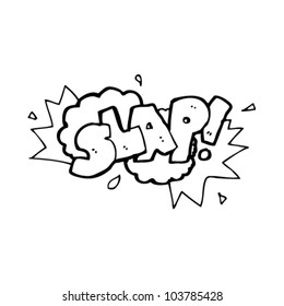 cartoon comic book slap sign