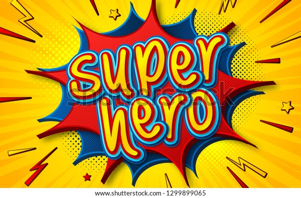 Cartoon Comic Book Speech Bubble Superhero Stock Vector (Royalty Free ...