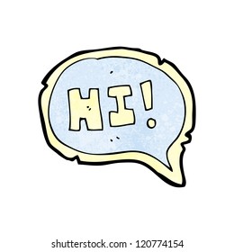 cartoon comic book style HI!