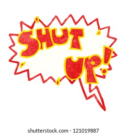 cartoon comic book style shut up shout
