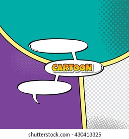cartoon comic book template theme vector art illustration