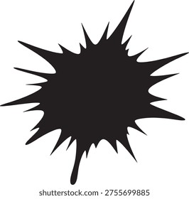Cartoon comic explosion speech bubble sound effect graphic element isolated on white background