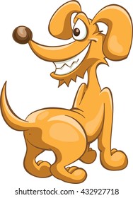 Cartoon Comic Orange Dog Turned His Stock Vector (Royalty Free) 432927718