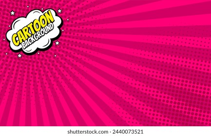 Fondo rosa cómico de la historieta con el estallido. estilo del arte pop