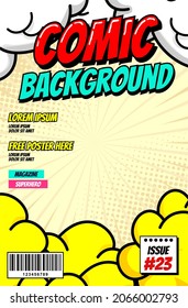 Comic-Pop-Art-Hintergrund-Vorlage 