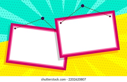 cartoon comic sign board background template