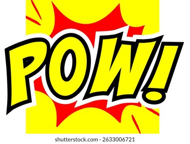 Sinal de quadrinhos de desenhos animados explode nuvens. Bolha de fala, expressão de sinal Pow e quadros de texto pop art. Expressões em quadrinhos mem discurso, livro de super-heróis etiqueta Pow. Conjunto de símbolos vetoriais isolados