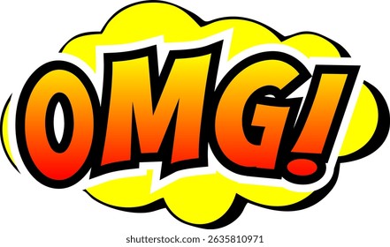 Cartoon comic sign burst clouds. Speech bubble, OMG sign expression and pop art text frames. Comics mem expressions speech, superhero book OMG label. Isolated vector symbols set