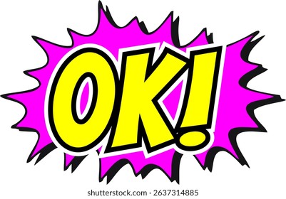 Cartoon comic sign burst clouds. Speech bubble, Oke OK sign expression and pop art text frames. Comics mem expressions speech, superhero book Oke OK label. Isolated vector symbols set