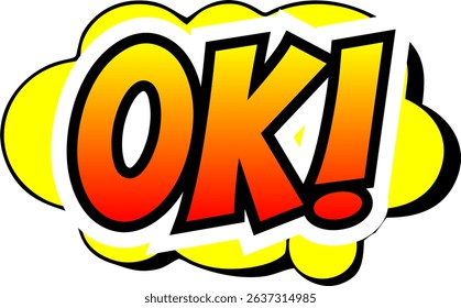 Cartoon comic sign burst clouds. Speech bubble, Oke OK sign expression and pop art text frames. Comics mem expressions speech, superhero book Oke OK label. Isolated vector symbols set