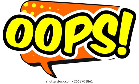 Cartoon comic sign burst clouds. Speech bubble, Oops sign expression and pop art text frames. Comics mem expressions speech, superhero book Oops label. Isolated vector symbols set