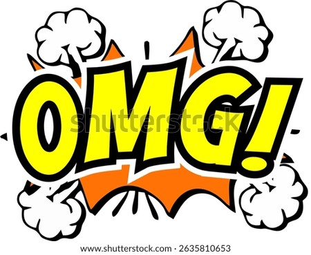 Cartoon comic sign burst clouds. Speech bubble, OMG sign expression and pop art text frames. Comics mem expressions speech, superhero book OMG label. Isolated vector symbols set