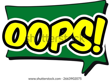 Cartoon comic sign burst clouds. Speech bubble, Oops sign expression and pop art text frames. Comics mem expressions speech, superhero book Oops label. Isolated vector symbols set