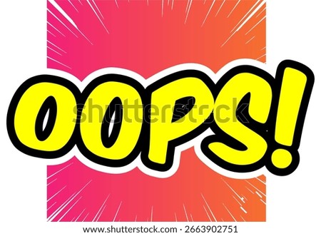 Cartoon comic sign burst clouds. Speech bubble, Oops sign expression and pop art text frames. Comics mem expressions speech, superhero book Oops label. Isolated vector symbols set